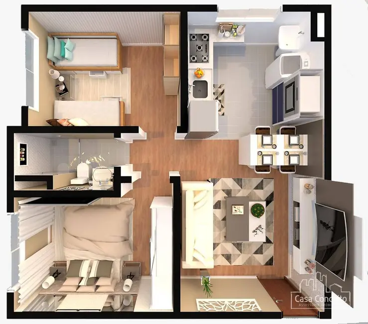 Foto 5 de Apartamento com 2 quartos à venda, 63m2 em Conjunto Habitacional Júlio de Mesquita Filho, Sorocaba - SP