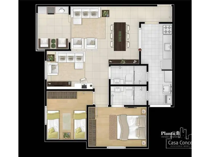 Foto 3 de Apartamento com 3 quartos à venda, 68m2 em Parque Campolim, Sorocaba - SP