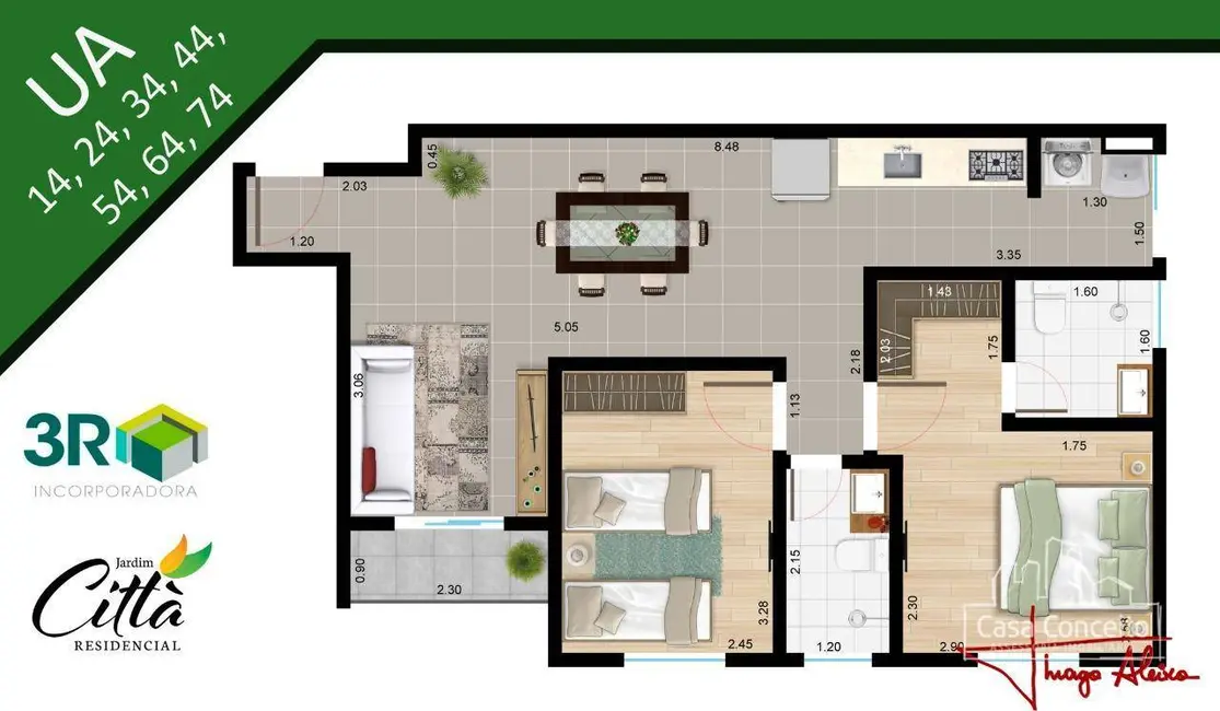 Foto 8 de Apartamento com 2 quartos à venda, 44m2 em Cidade Jardim, Sorocaba - SP