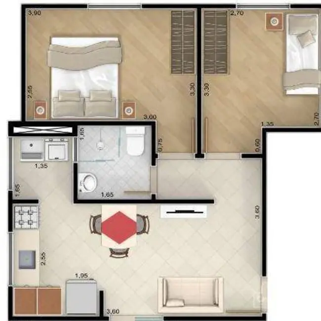Apartamento com 2 quartos à venda, 46m2 em Vila Nova Sorocaba, Sorocaba - SP - imagem 9 Foto 9 de Apartamento com 2 quartos à venda, 46m2 em Vila Nova Sorocaba, Sorocaba - SP