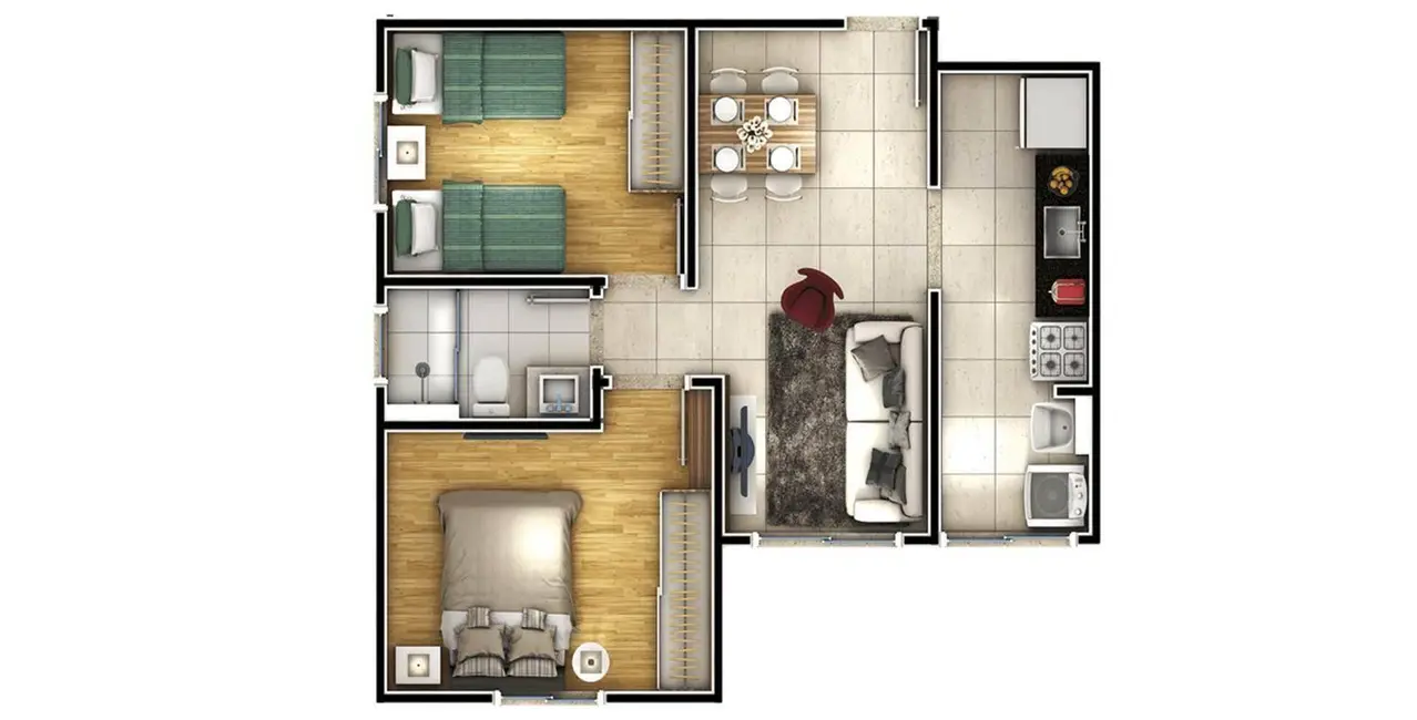 Apartamento com 1 quarto à venda, 40m2 em Vila Helena, Sorocaba - SP - imagem 5 Foto 5 de Apartamento com 1 quarto à venda, 40m2 em Vila Helena, Sorocaba - SP