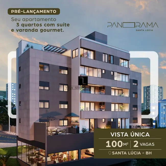 Foto 7 de Apartamento com 3 quartos à venda, 100m2 em Santa Lúcia, Belo Horizonte - MG