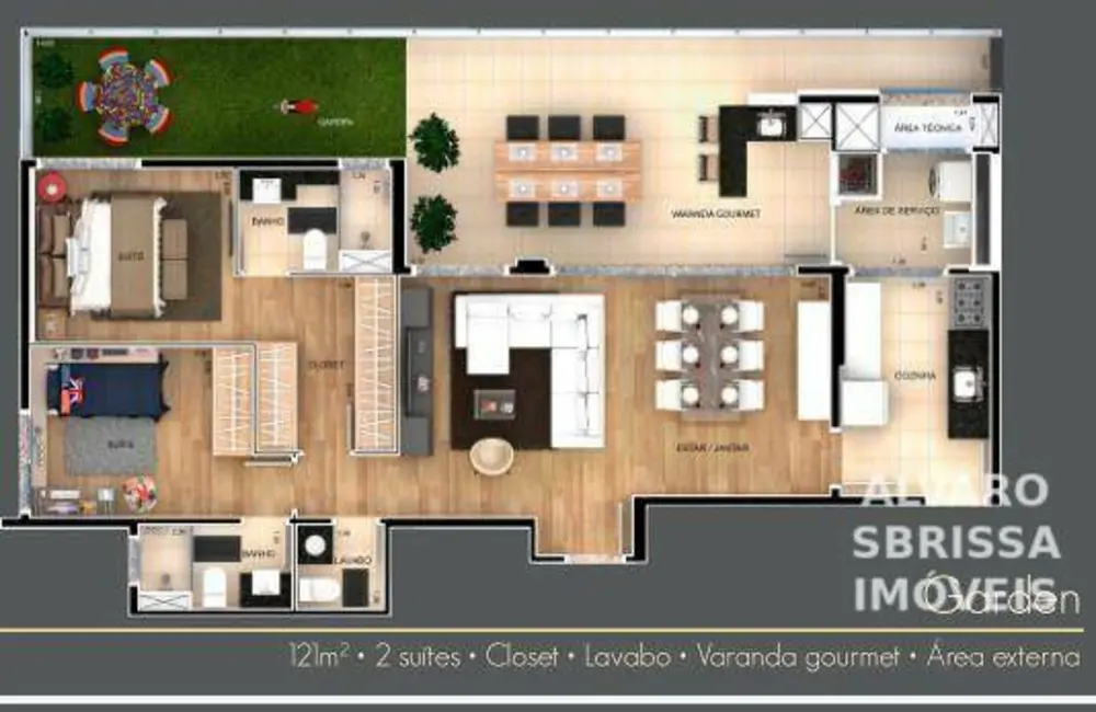 Foto 3 de Apartamento com 3 quartos à venda, 95m2 em Itu Novo Centro, Itu - SP