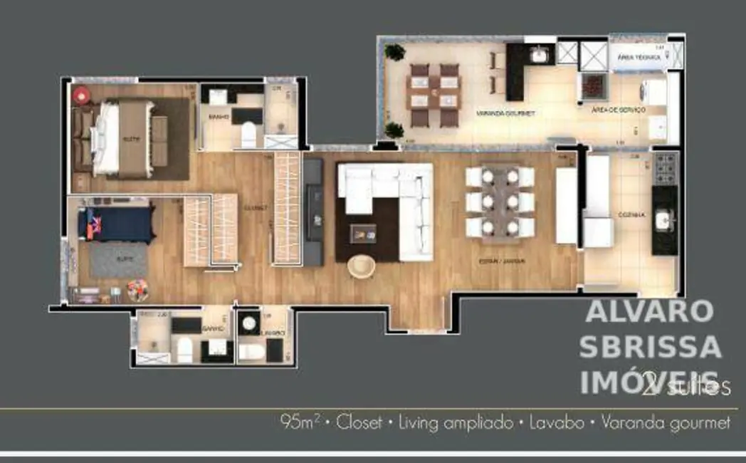 Foto 5 de Apartamento com 3 quartos à venda, 95m2 em Itu Novo Centro, Itu - SP