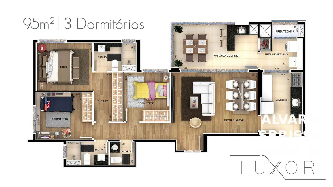 Foto 3 de Apartamento com 3 quartos à venda, 150m2 em Itu Novo Centro, Itu - SP