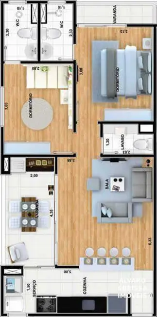 Foto 1 de Apartamento com 2 quartos à venda, 41m2 em Brasil, Itu - SP