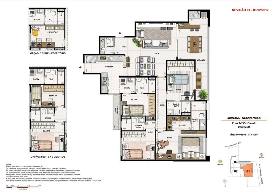 Apartamento com 3 quartos à venda, 118m2 em Centro, Nova Iguacu - RJ - imagem 4 Foto 4 de Apartamento com 3 quartos à venda, 118m2 em Centro, Nova Iguacu - RJ