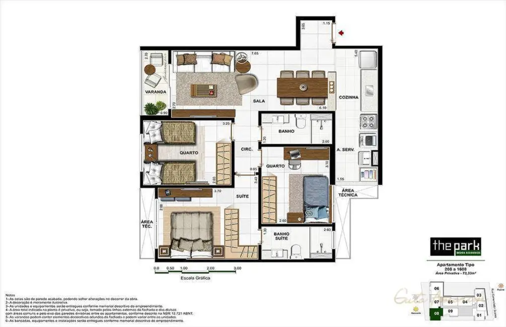 Apartamento com 2 quartos à venda, 63m2 em Centro, Nova Iguacu - RJ - imagem 9 Foto 9 de Apartamento com 2 quartos à venda, 63m2 em Centro, Nova Iguacu - RJ