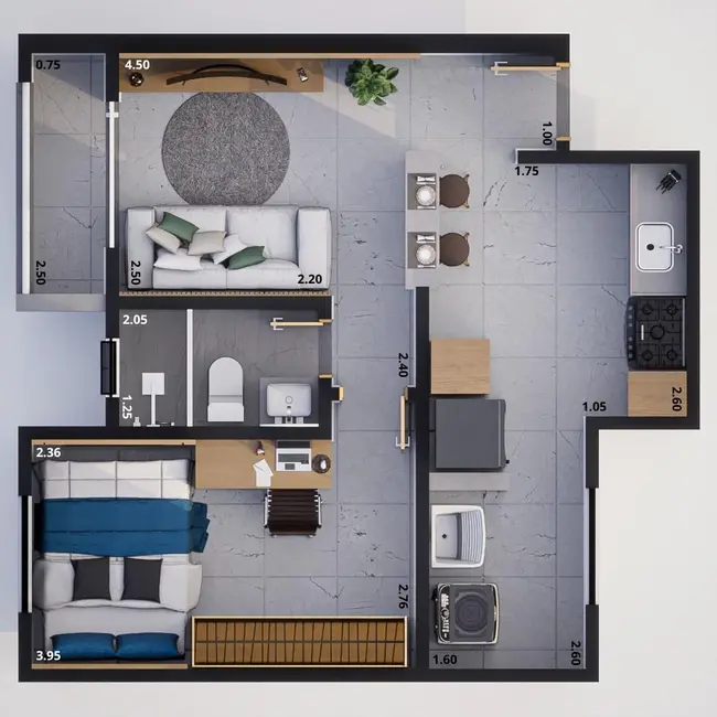 Apartamento com 1 quarto à venda, 39m2 em Andrade Araújo, Nova Iguacu - RJ - imagem 7 Foto 7 de Apartamento com 1 quarto à venda, 39m2 em Andrade Araújo, Nova Iguacu - RJ