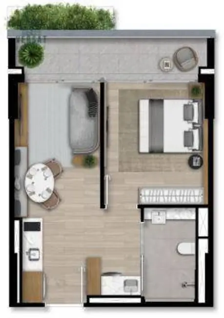 Foto 3 de Apartamento com 1 quarto à venda, 42m2 em Juvevê, Curitiba - PR