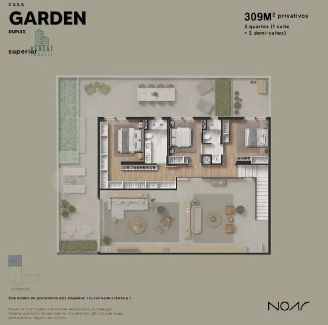 Foto 7 de Apartamento com 3 quartos à venda, 228m2 em Cabral, Curitiba - PR