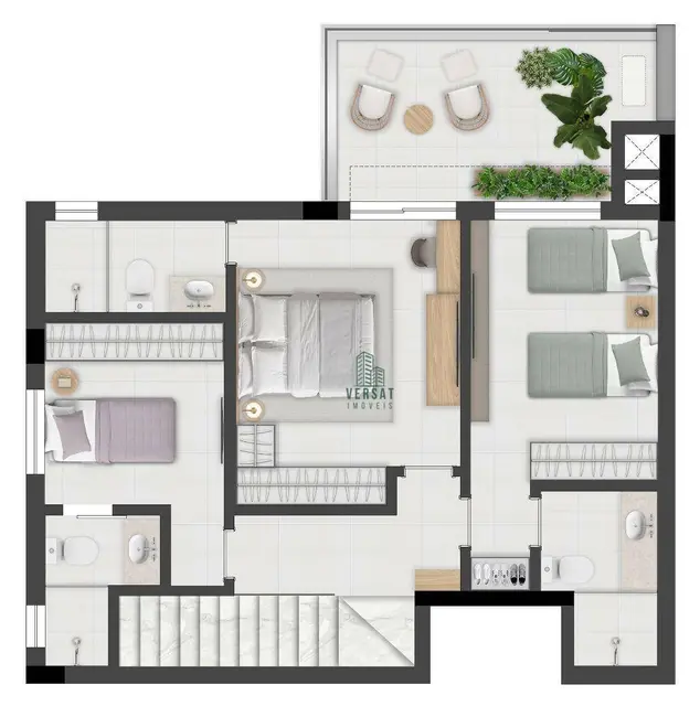 Foto 5 de Cobertura com 3 quartos à venda, 170m2 em Água Verde, Curitiba - PR