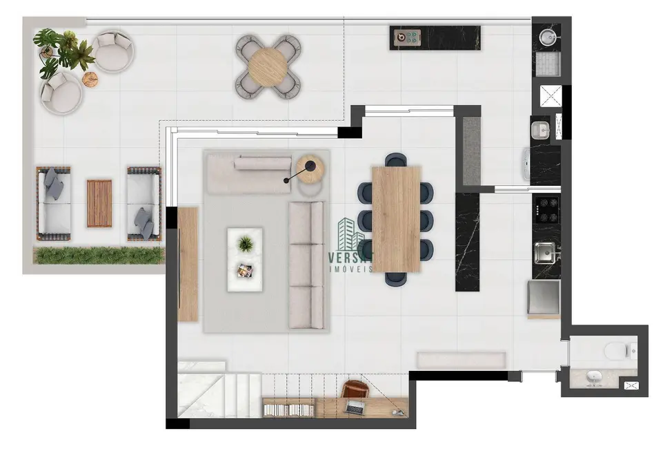 Foto 4 de Cobertura com 3 quartos à venda, 170m2 em Água Verde, Curitiba - PR