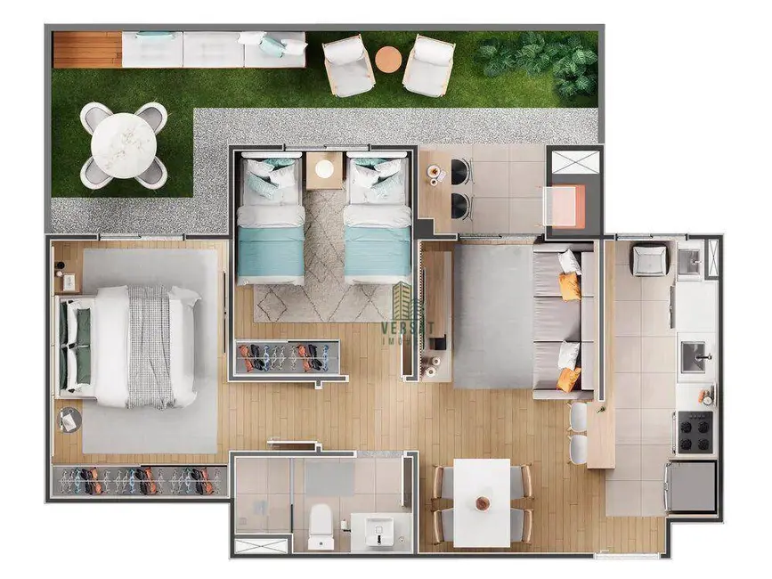 Apartamento com 2 quartos à venda, 46m2 em Cidade Industrial, Curitiba - PR - imagem 9 Foto 9 de Apartamento com 2 quartos à venda, 46m2 em Cidade Industrial, Curitiba - PR