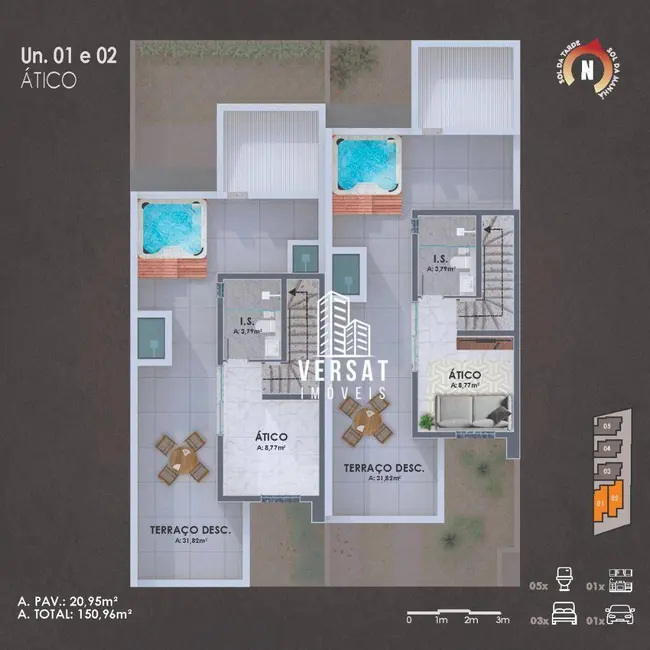 Foto 6 de Sobrado com 3 quartos à venda, 150m2 em Uberaba, Curitiba - PR