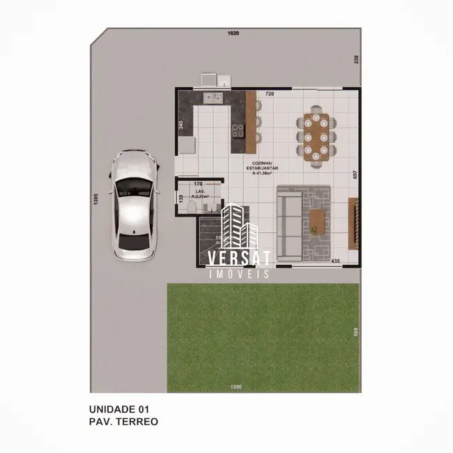 Foto 4 de Sobrado com 3 quartos à venda, 157m2 em Uberaba, Curitiba - PR