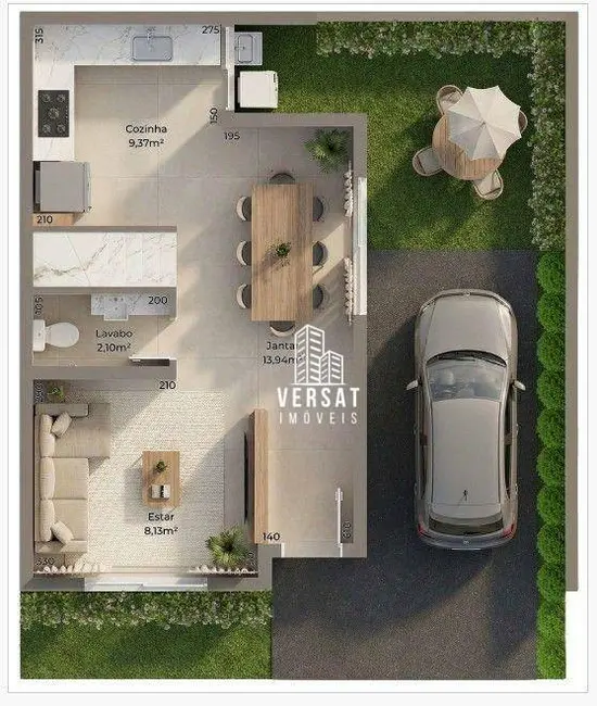 Foto 3 de Sobrado com 3 quartos à venda, 141m2 em Jardim das Américas, Curitiba - PR