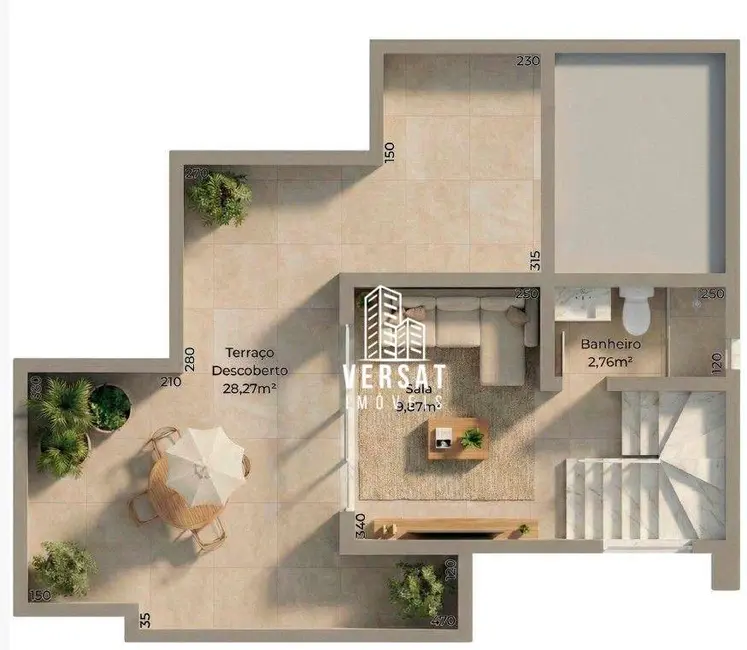 Foto 5 de Sobrado com 3 quartos à venda, 134m2 em Jardim das Américas, Curitiba - PR
