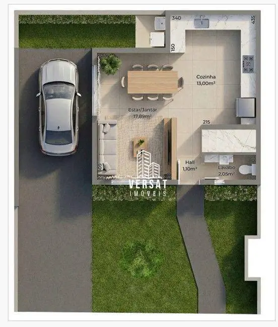 Foto 3 de Sobrado com 3 quartos à venda, 134m2 em Jardim das Américas, Curitiba - PR