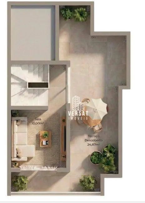Foto 3 de Sobrado com 3 quartos à venda, 141m2 em Jardim das Américas, Curitiba - PR