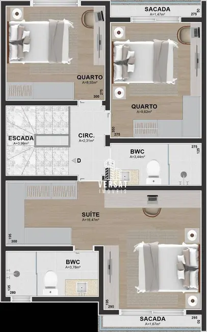 Foto 6 de Sobrado com 3 quartos à venda, 114m2 em Uberaba, Curitiba - PR