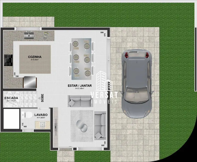 Sobrado com 3 quartos à venda, 116m2 em Uberaba, Curitiba - PR - imagem 5 Foto 5 de Sobrado com 3 quartos à venda, 116m2 em Uberaba, Curitiba - PR