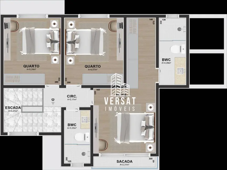 Sobrado com 3 quartos à venda, 116m2 em Uberaba, Curitiba - PR - imagem 6 Foto 6 de Sobrado com 3 quartos à venda, 116m2 em Uberaba, Curitiba - PR