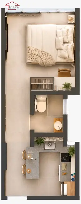 Foto 4 de Apartamento com 1 quarto à venda, 21m2 em Centro, Rio De Janeiro - RJ