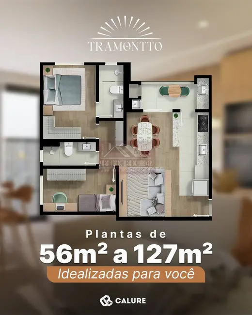 Foto 4 de Apartamento com 2 quartos à venda, 56m2 em Tingui, Curitiba - PR