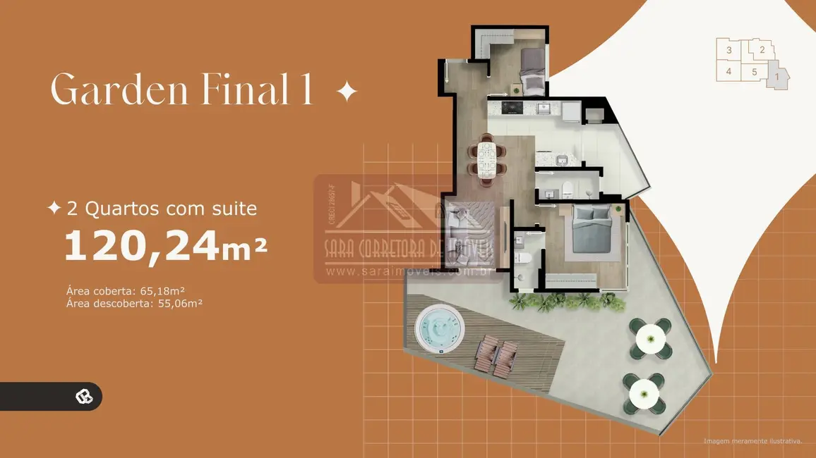 Foto 2 de Apartamento com 2 quartos à venda, 56m2 em Tingui, Curitiba - PR