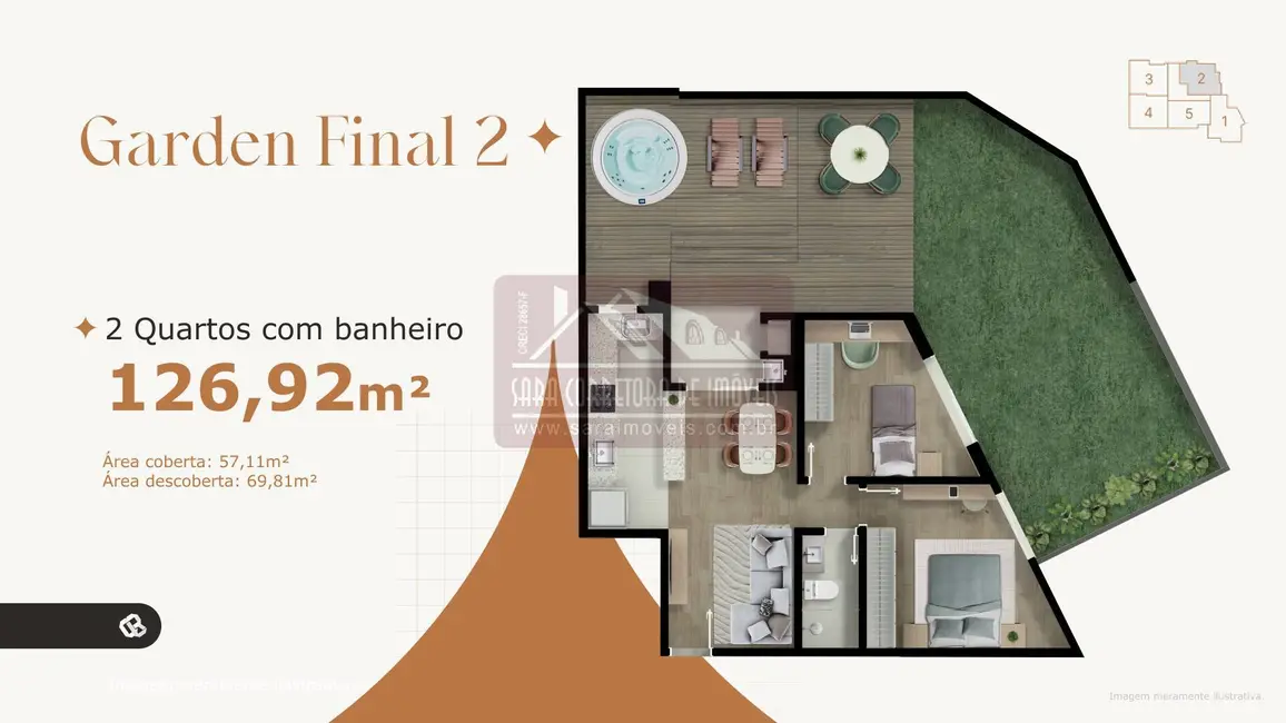 Foto 3 de Apartamento com 2 quartos à venda, 56m2 em Tingui, Curitiba - PR