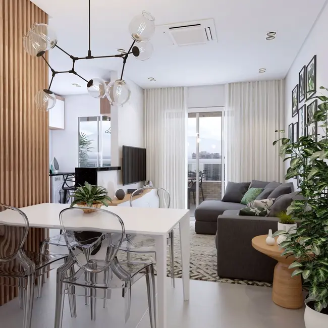Foto 2 de Apartamento com 1 quarto à venda, 47m2 em Boqueirão, Praia Grande - SP