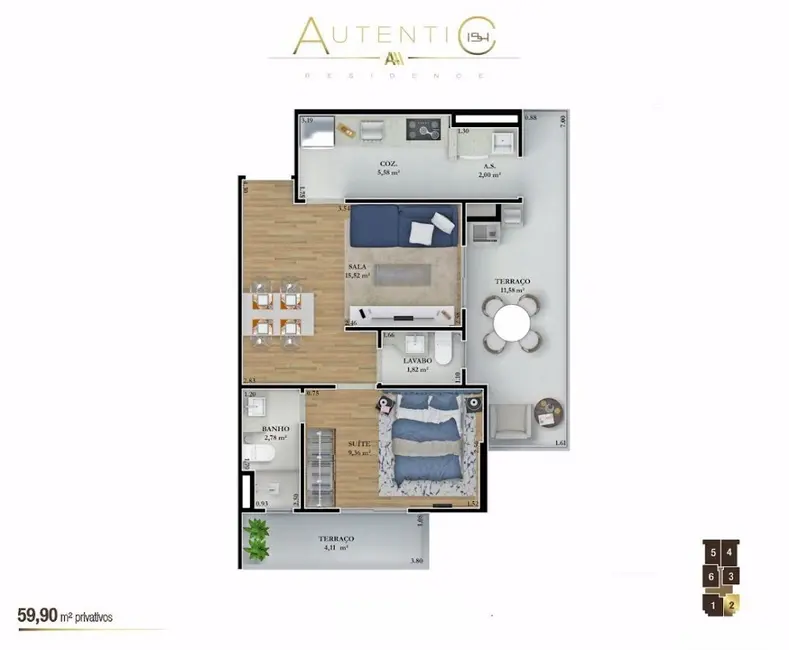 Apartamento com 1 quarto à venda, 59m2 em Canto do Forte, Praia Grande - SP - imagem 1 Foto 1 de Apartamento com 1 quarto à venda, 59m2 em Canto do Forte, Praia Grande - SP