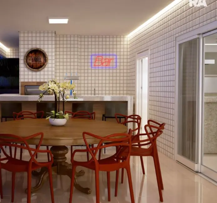 Foto 9 de Apartamento com 2 quartos à venda, 100m2 em Aviação, Praia Grande - SP