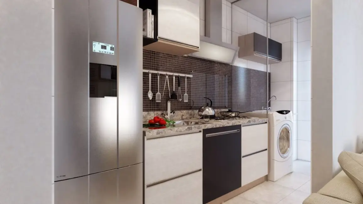 Foto 3 de Apartamento com 1 quarto à venda, 46m2 em Mirim, Praia Grande - SP