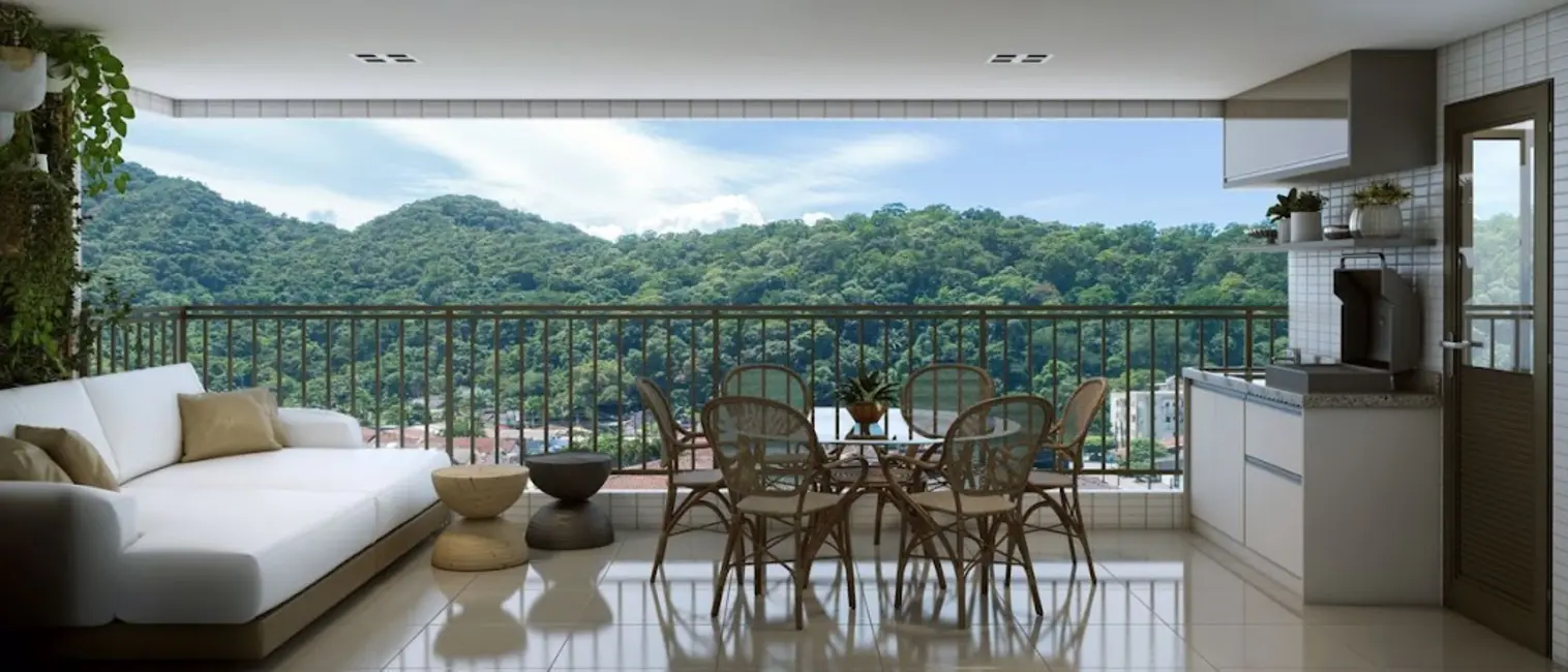 Foto 2 de Apartamento com 3 quartos à venda, 105m2 em Canto do Forte, Praia Grande - SP