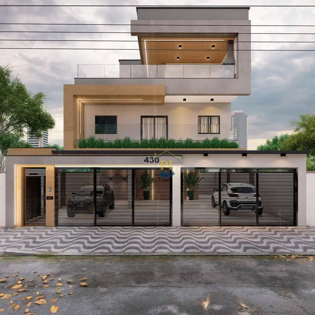 Foto 1 de Casa de Condomínio com 3 quartos à venda, 78m2 em Praia Grande - SP