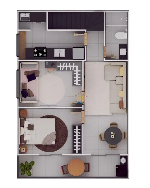 Casa de Condomínio com 2 quartos à venda, 57m2 em Praia Grande - SP - imagem 8 Foto 8 de Casa de Condomínio com 2 quartos à venda, 57m2 em Praia Grande - SP