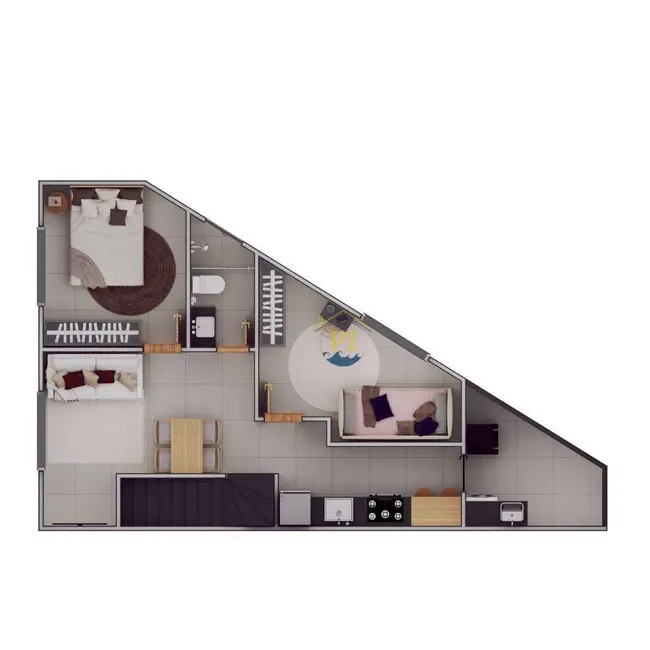 Foto 9 de Casa de Condomínio com 2 quartos à venda, 49m2 em Praia Grande - SP