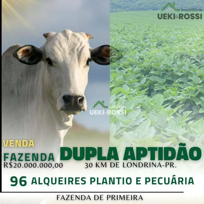 Foto 1 de Fazenda / Haras à venda, 2323200m2 em Jataizinho - PR