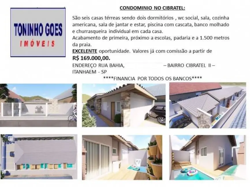 Foto 1 de Casa com 2 quartos à venda, 150m2 em Itanhaem - SP