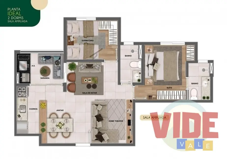 Foto 9 de Apartamento com 3 quartos à venda, 75m2 em Sao Jose Dos Campos - SP