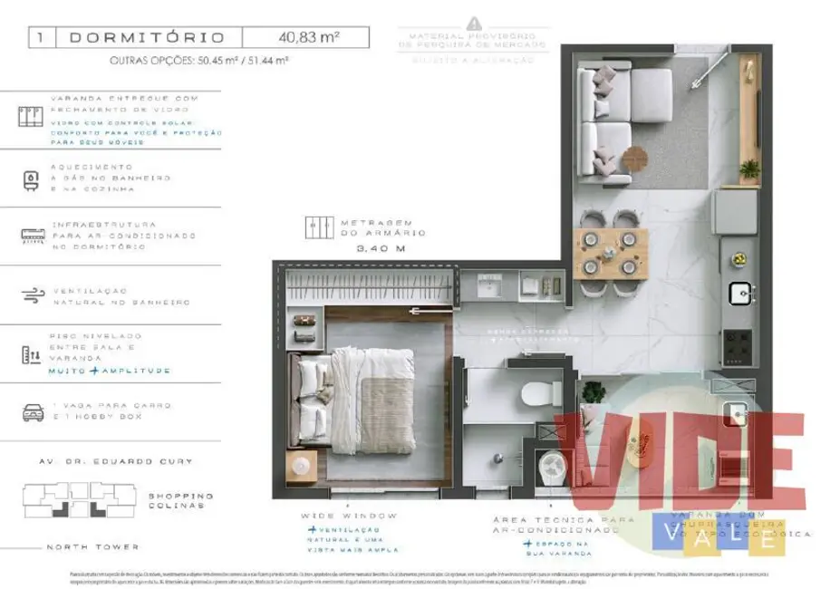 Apartamento com 3 quartos à venda, 94m2 em Sao Jose Dos Campos - SP - imagem 9 Foto 9 de Apartamento com 3 quartos à venda, 94m2 em Sao Jose Dos Campos - SP