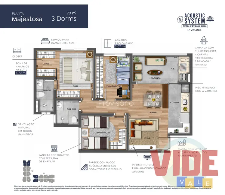 Apartamento com 3 quartos à venda, 71m2 em Sao Jose Dos Campos - SP - imagem 4 Foto 4 de Apartamento com 3 quartos à venda, 71m2 em Sao Jose Dos Campos - SP