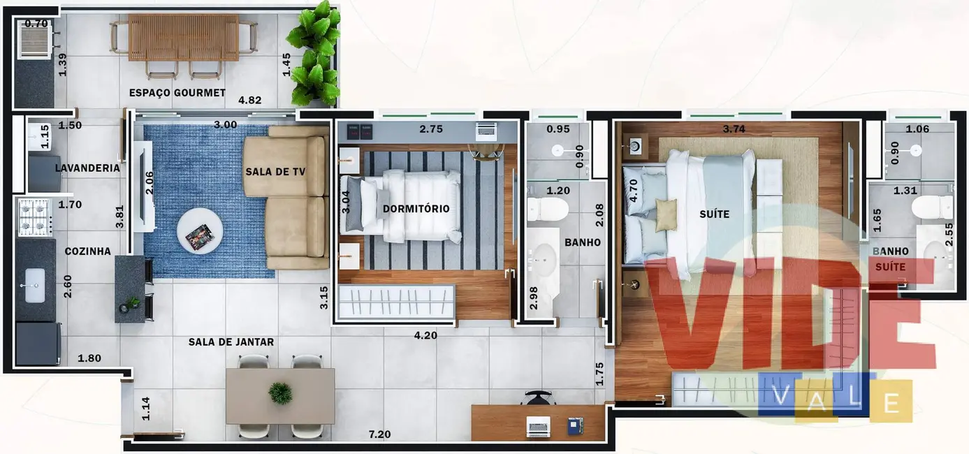 Apartamento com 2 quartos à venda, 79m2 em Sao Jose Dos Campos - SP - imagem 9 Foto 9 de Apartamento com 2 quartos à venda, 79m2 em Sao Jose Dos Campos - SP