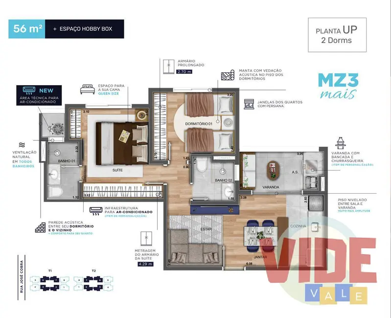 Apartamento com 3 quartos à venda, 71m2 em Sao Jose Dos Campos - SP - imagem 5 Foto 5 de Apartamento com 3 quartos à venda, 71m2 em Sao Jose Dos Campos - SP