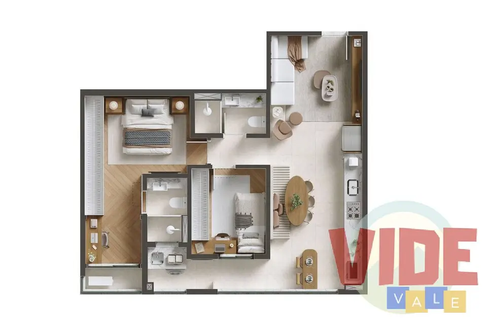Apartamento com 2 quartos à venda, 75m2 em Sao Jose Dos Campos - SP - imagem 7 Foto 7 de Apartamento com 2 quartos à venda, 75m2 em Sao Jose Dos Campos - SP