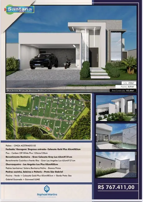 Casa de Condomínio com 3 quartos à venda, 250m2 em Caldas Novas - GO - imagem 3 Foto 3 de Casa de Condomínio com 3 quartos à venda, 250m2 em Caldas Novas - GO