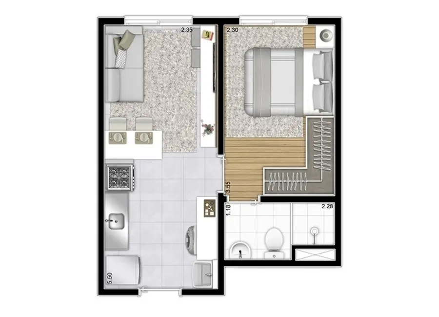 Apartamento com 1 quarto à venda, 28m2 em Penha de França, São Paulo - SP - imagem 9 Foto 9 de Apartamento com 1 quarto à venda, 28m2 em Penha de França, São Paulo - SP