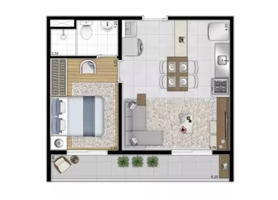 Apartamento com 1 quarto à venda, 31m2 em Água Branca, São Paulo - SP - imagem 6 Foto 6 de Apartamento com 1 quarto à venda, 31m2 em Água Branca, São Paulo - SP